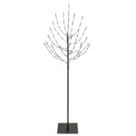 vidaXL LED vianočný stromček Čierna 150 cm Oceľ 140 LED – Obrázok 2