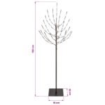 vidaXL LED vianočný stromček Čierna 150 cm Oceľ 140 LED – Obrázok 7