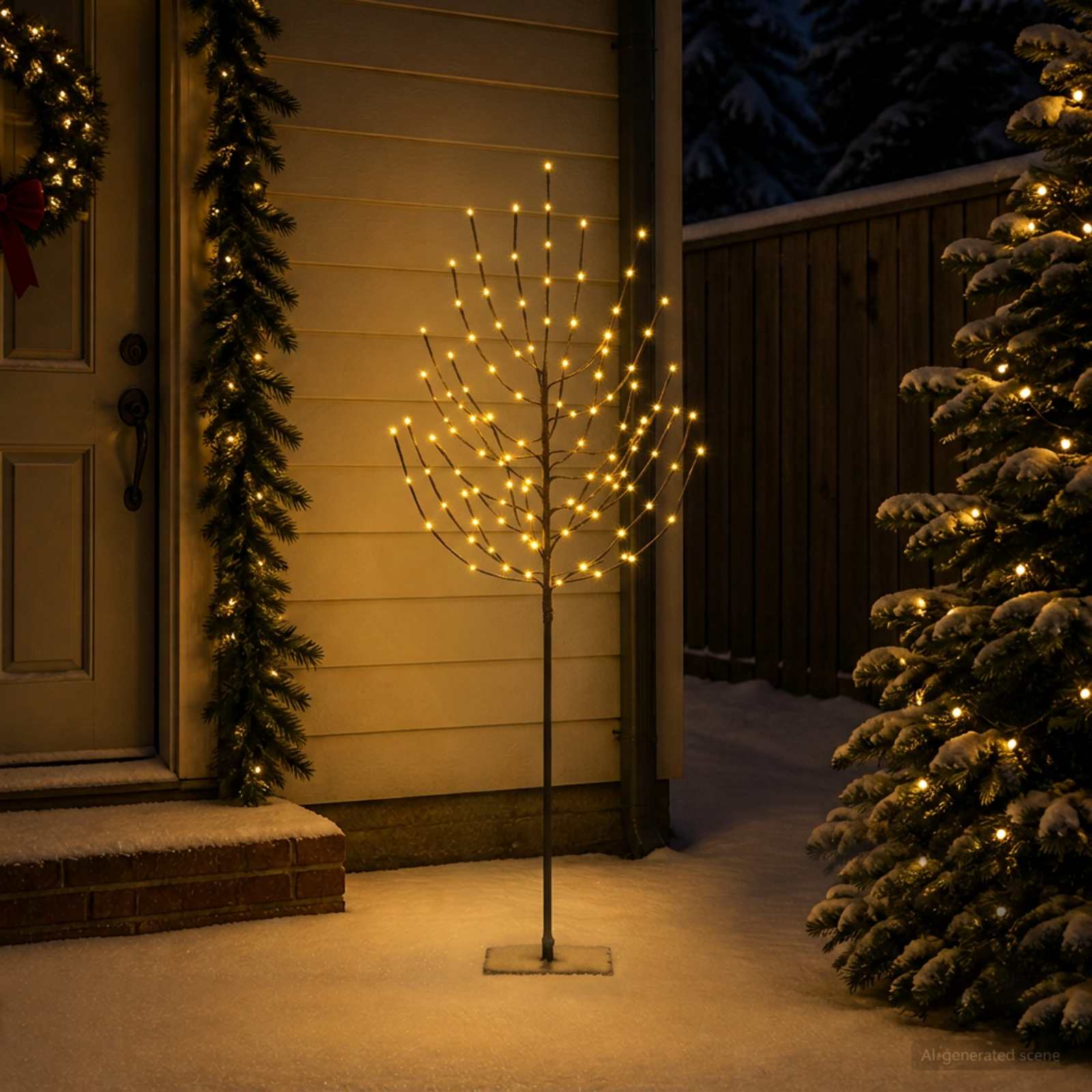 42055377_1.jpg vidaXL LED vianočný stromček Čierna 20 x 20 x 180 cm Oceľ 160 LED – Obrázok 1