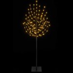 vidaXL LED vianočný stromček Čierna 20 x 20 x 180 cm Oceľ 160 LED – Obrázok 4