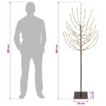 vidaXL LED vianočný stromček Čierna 20 x 20 x 180 cm Oceľ 160 LED – Obrázok 7