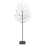 vidaXL LED vianočný stromček Čierna 20 x 20 x 180 cm Oceľ 160 LED – Obrázok 2