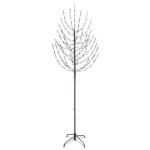 vidaXL LED vianočný stromček Čierna 210 cm Oceľ 180 LED – Obrázok 2