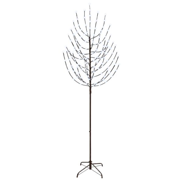 vidaXL LED vianočný stromček Čierna 210 cm Oceľ 180 LED – Obrázok 2