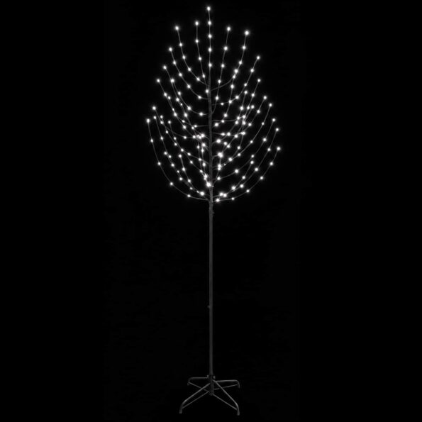 vidaXL LED vianočný stromček Čierna 210 cm Oceľ 180 LED – Obrázok 4