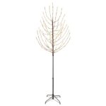 vidaXL LED vianočný stromček Čierna 47 x 240 cm Oceľ 220 LED – Obrázok 2