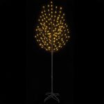 vidaXL LED vianočný stromček Čierna 47 x 240 cm Oceľ 220 LED – Obrázok 4