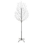 vidaXL LED vianočný stromček Čierna 240 cm Oceľ 220 LED – Obrázok 2