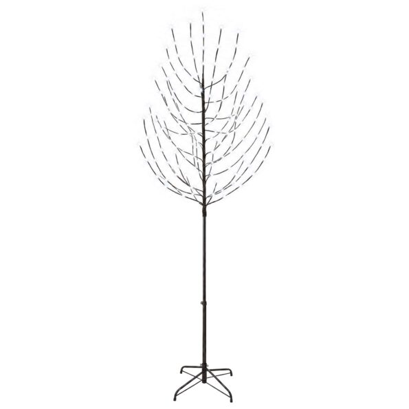 vidaXL LED vianočný stromček Čierna 240 cm Oceľ 220 LED – Obrázok 2