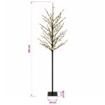 vidaXL LED vianočný stromček Čierna 180 cm Oceľ 220 LED – Obrázok 7