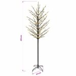 vidaXL LED vianočný stromček Čierna 210 cm Oceľ 250 LED – Obrázok 7