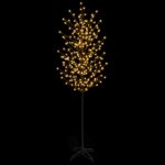 vidaXL LED vianočný stromček Čierna 240 cm Oceľ 280 LED – Obrázok 4