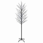 vidaXL LED vianočný stromček Čierna 240 cm Oceľ 280 LED – Obrázok 2