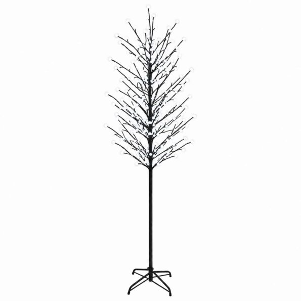 vidaXL LED vianočný stromček Čierna 240 cm Oceľ 280 LED – Obrázok 2