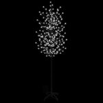 vidaXL LED vianočný stromček Čierna 240 cm Oceľ 280 LED – Obrázok 4