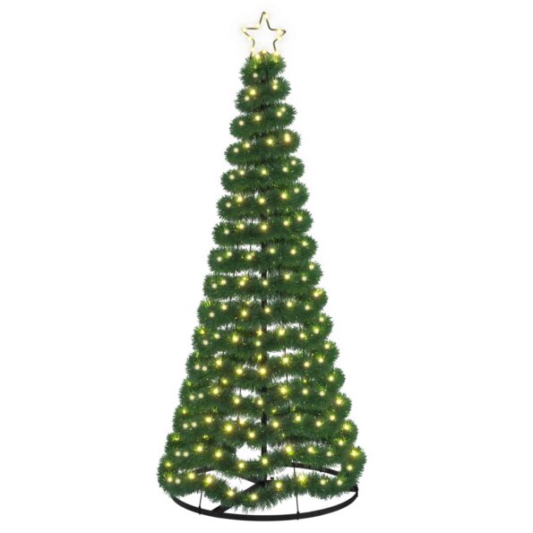 vidaXL Trblietavý LED vianočný stromček s podstavcom EKENAS 180 cm – Obrázok 2