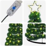 vidaXL Trblietavý LED vianočný stromček s podstavcom EKENAS 180 cm – Obrázok 4