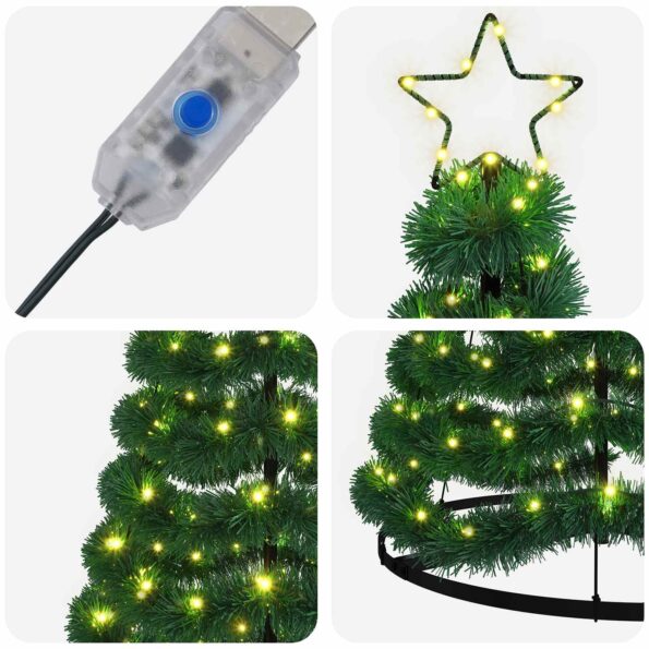 vidaXL Trblietavý LED vianočný stromček s podstavcom EKENAS 180 cm – Obrázok 4