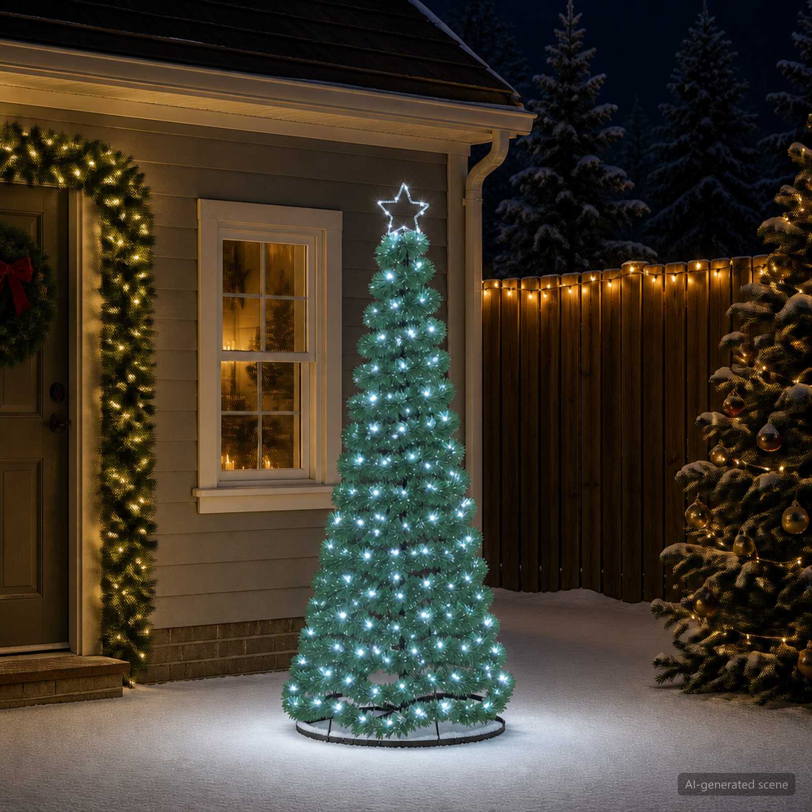42055406_1.jpg vidaXL Trblietavý LED vianočný stromček s podstavcom EKENAS 180 cm – Obrázok 1