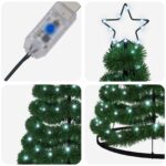 vidaXL Trblietavý LED vianočný stromček s podstavcom EKENAS 180 cm – Obrázok 4