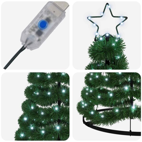 vidaXL Trblietavý LED vianočný stromček s podstavcom EKENAS 180 cm – Obrázok 4