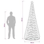 vidaXL Trblietavý LED vianočný stromček s podstavcom EKENAS 250 cm – Obrázok 6