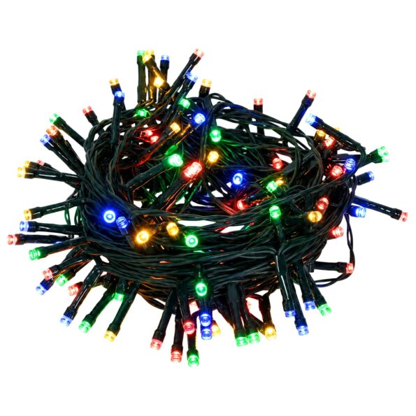 vidaXL Pop-up vianočný stromček s LED 210 cm 200 LED PVC Zelená – Obrázok 5