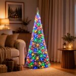 vidaXL Pop-up vianočný stromček s LED 150 cm 100 LED PVC