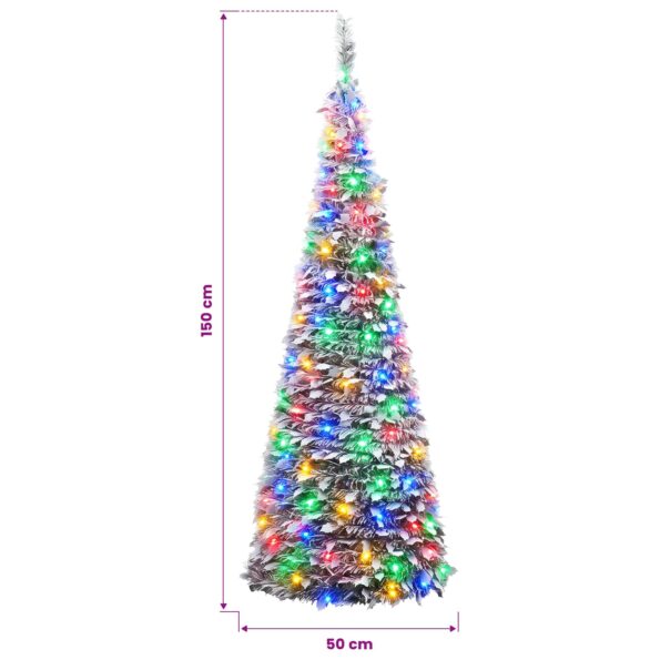 vidaXL Pop-up vianočný stromček s LED 150 cm 100 LED PVC – Obrázok 7
