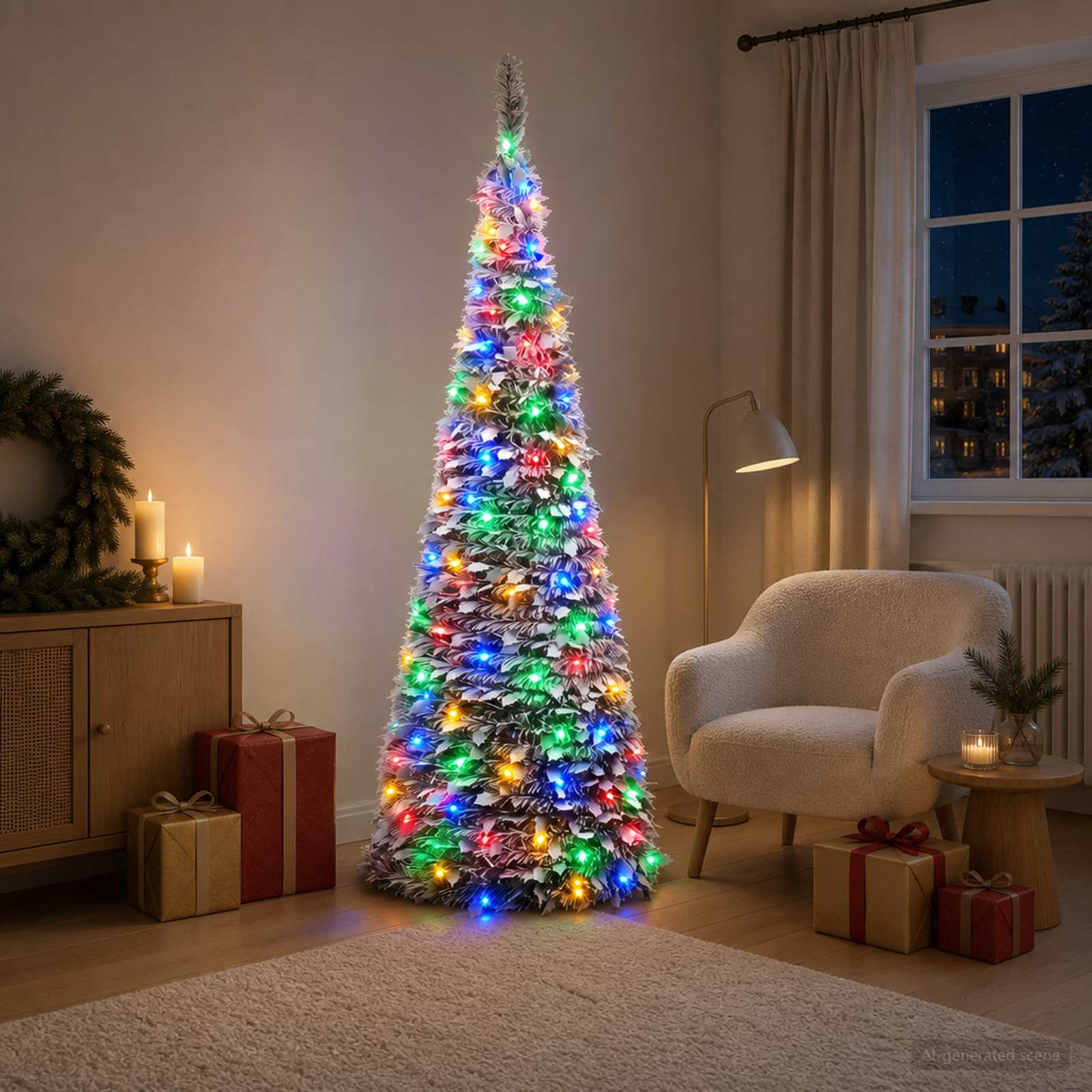 42055446_1.jpg vidaXL Pop-up vianočný stromček s LED 180 cm 150 LED PVC – Obrázok 1