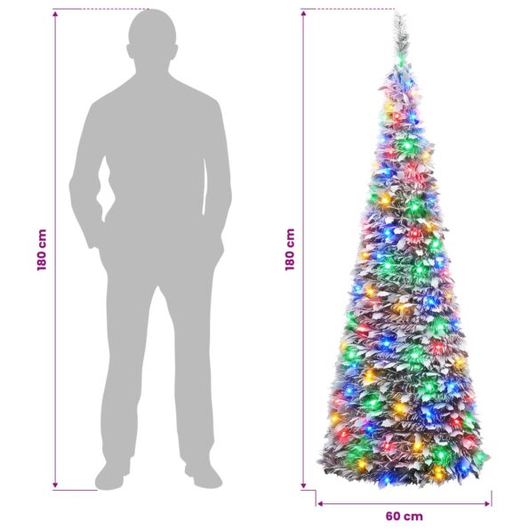 vidaXL Pop-up vianočný stromček s LED 180 cm 150 LED PVC – Obrázok 7