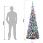vidaXL Pop-up vianočný stromček s LED 210 cm 200 LED PVC – Obrázok 7