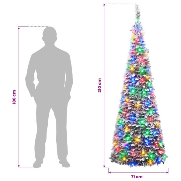 vidaXL Pop-up vianočný stromček s LED 210 cm 200 LED PVC – Obrázok 7