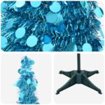 vidaXL Pop-up vianočný stromček 120 cm PET Modrá – Obrázok 4