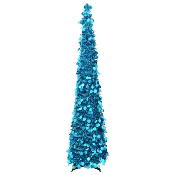 vidaXL Pop-up vianočný stromček 150 cm PET Modrá – Obrázok 3