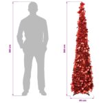 vidaXL Pop-up vianočný stromček 180 cm PET Červená – Obrázok 5