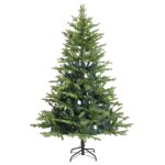 vidaXL Umelý Sklápací Vianočný Stromček 210 cm PVC a kov Zelená – Obrázok 3