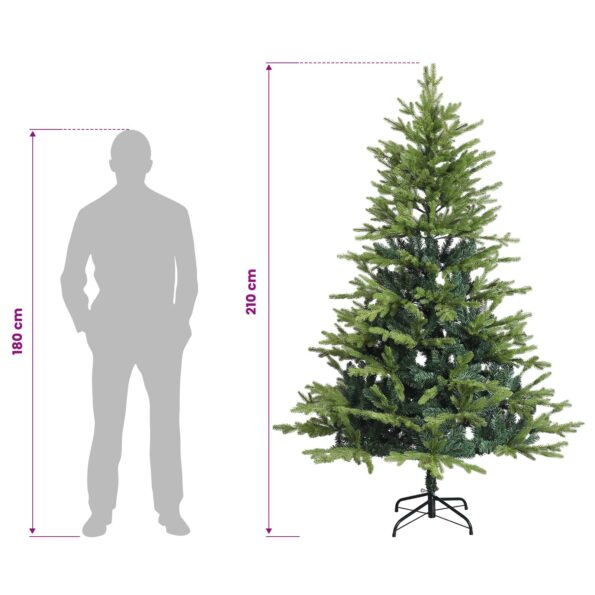 vidaXL Umelý Sklápací Vianočný Stromček 210 cm PVC a kov Zelená – Obrázok 8