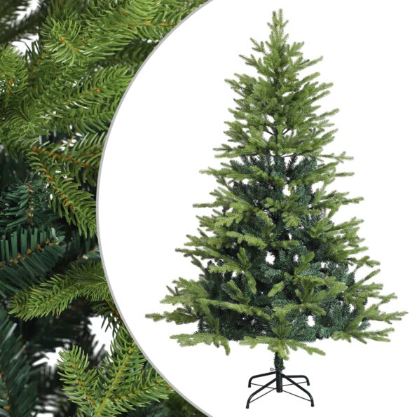 vidaXL Umelý Sklápací Vianočný Stromček 240 cm PVC a kov Zelená – Obrázok 2