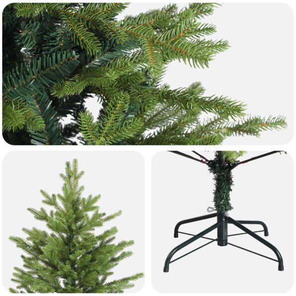 vidaXL Umelý Sklápací Vianočný Stromček 240 cm PVC a kov Zelená – Obrázok 4