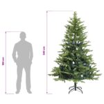 vidaXL Umelý Sklápací Vianočný Stromček 240 cm PVC a kov Zelená – Obrázok 8