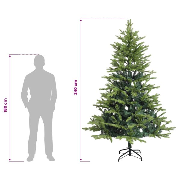 vidaXL Umelý Sklápací Vianočný Stromček 240 cm PVC a kov Zelená – Obrázok 8