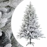 vidaXL Umelý Sklápací Vianočný Stromček 210 cm PVC a kov – Obrázok 2