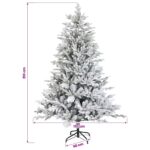 vidaXL Umelý Sklápací Vianočný Stromček 210 cm PVC a kov – Obrázok 7