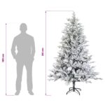 vidaXL Umelý Sklápací Vianočný Stromček 210 cm PVC a kov – Obrázok 8