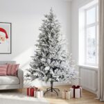 vidaXL Umelý Sklápací Vianočný Stromček 240 cm PVC a kov