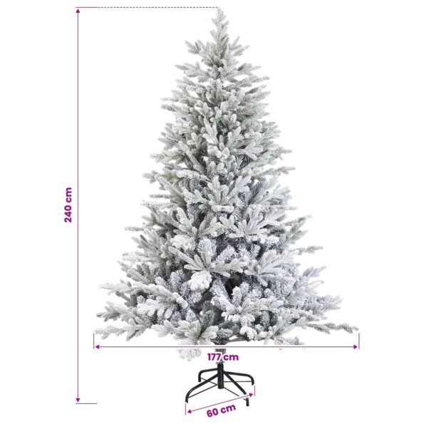 vidaXL Umelý Sklápací Vianočný Stromček 240 cm PVC a kov – Obrázok 7