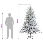 vidaXL Umelý Sklápací Vianočný Stromček 240 cm PVC a kov – Obrázok 8