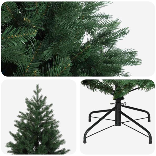 vidaXL Umelý Sklápací Vianočný Stromček 150 cm PVC a kov Zelená – Obrázok 4