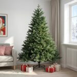 vidaXL Umelý Sklápací Vianočný Stromček 210 cm PVC a kov Zelená